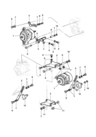 Sistema eléctrico del motor Chevrolet Opala Montagem do alternador