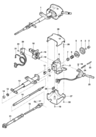 Front suspension and steering system Chevrolet S10 Fixed steering column