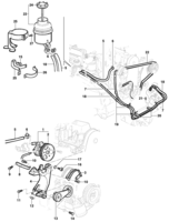 Front suspension and steering system Chevrolet Blazer Hydraulic steering pump and line - Engine LN2/LG1LP8