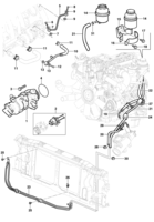 Front suspension and steering system Chevrolet S10 Hydraulic steering pump and line - Engine Diesel MWM LJ6/LLK