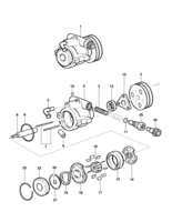 Suspensión delantera y dirección Chevrolet S10 Componentes de la bomba de dirección hidráulica - Motor gasolina LN2/LG1