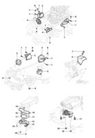 Engine and clutch Chevrolet Blazer Engine mounting - LM3/LN2/LG1/LP8