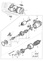 Sistema elétrico do motor Chevrolet Blazer Componentes do Motor de partida - DELCO - Motor LM3/LN2/LG1/LP8/LLK