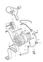 Sistema eléctrico del motor Chevrolet S10 Sujeción del alternador - Motor LK6 diesel Maxion