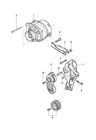Sistema elétrico do motor Chevrolet Blazer Fixação do Alternador - Motor LJ6/LLK Diesel MWM
