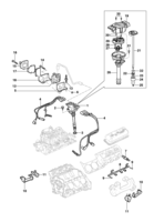 Engine electrical system Chevrolet S10 Distributor, coil, spark plug & cables ignition - Engine L35/LG3/LW9