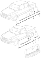 Acabamento externo Chevrolet Blazer Faixas decorativas - Série especial Sertões