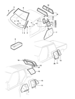 Vidros Chevrolet Blazer Vidros do para-brisa, laterais e traseiro