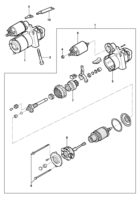 Sistema eléctrico del motor Chevrolet S10 Componentes del motor de arranque - Motor L35/LG3/LW9