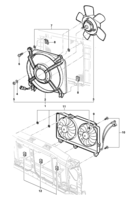 Arrefecimento e lubrificação Chevrolet Blazer Defletor e motor do ventilador do radiador - Motor LM3/LN2/LG1