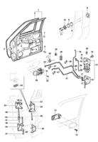 Carroceria Chevrolet Blazer Portas dianteiras e componentes