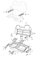 Acabamento interno Chevrolet Blazer Estrutura do banco dianteiro inteiriço - Opção A52
