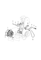 Sistema elétrico do motor Chevrolet S10 Fixação do Alternador com direção hidraúlica - Motor LM3/LN2/LG1/LP8