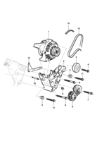 Sistema eléctrico del motor Chevrolet S10 Sujeción del alternador - Motor L35/LG3/LW9