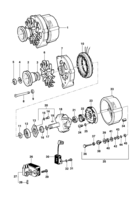 Engine electrical system Chevrolet S10 Alternator components - Engine LM3/LN2