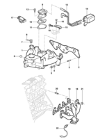 Fuel system, air intake and exhaust Chevrolet S10 Engine intake & exhaust manifold - Engine LM3