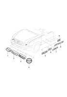 Acabamento externo Chevrolet S10 Emblemas dianteiro