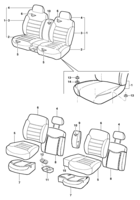 Internal finishing Chevrolet Blazer Front seat 2/3 and 1/3 - Option AM6
