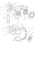 Cooling and lubrication GMC 3500HD Radiator fan deflector