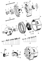 Engine electrical system GMC 6-100 98/ Alternator 55 A Bosch - Diesel engine L4A Maxion