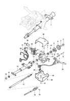 Front suspension and steering system GMC 3500HD Fixed steering column components