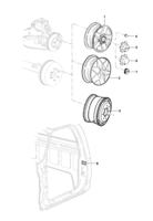 Front suspension and steering system GMC 6-150 98/ Wheels and caps