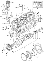Engine and clutch GMC 6-150 98/ Cylinder block - Diesel engine LA5 MWM