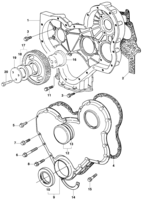 Engine and clutch Chevrolet Silverado Timing gears - Diesel engine L4A Maxion