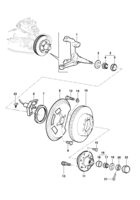 Front suspension and steering system GMC 6-100 98/ Front suspension spindle