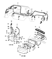 Instruments, audio, air conditioner and wiper GMC 6-100 98/ Rear window wiper and washer