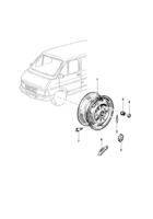 Front suspension and steering system Chevrolet Space Van Rodas e calotas