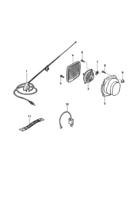 Instruments, audio, air conditioner and wiper Chevrolet Space Van Sistema de som