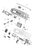 Acabamento interno Chevrolet Space Van Cobertura do painel de instrumentos e componentes