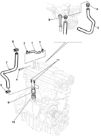 Arrefecimento e lubrificação Chevrolet Tigra Ventilação do motor