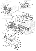 Combustível, admissão e escapamento Chevrolet Tigra Coletor de admissão superior e inferior do motor
