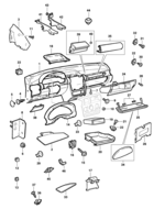 Acabamento interno Chevrolet Tigra Cobertura do painel de instrumentos