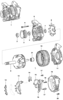Engine electrical system Chevrolet Tigra Alternator components, 100A