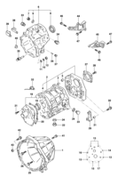 Transmissão Chevrolet Tracker Carcaça da transmissão mecânica - Motor diesel ano 2001/2001