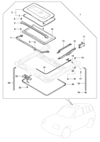 Acabamento externo Chevrolet Tracker Teto solar