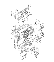 Acabamiento interno Chevrolet Tracker Cubierta del tablero de instrumentos
