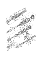 Transmission Chevrolet Tracker Manual transmission components - Gasoline engine MY 2007/