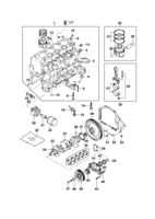 Engine and clutch Chevrolet Tracker Engine cylinder block - Diesel engine MY 2002/