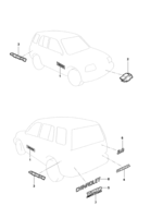 Acabamento externo Chevrolet Tracker Emblemas