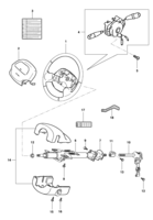 Front suspension and steering system Chevrolet Tracker Steering column and steering wheel