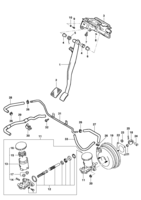 Freios Chevrolet Tracker Pedal, servo-freio e cilindro mestre do freio