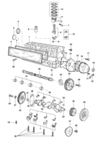 Motor e embreagem Chevrolet Utilitários 64/84 Bloco e árvore de manivelas do motor