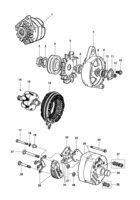 Sistema eléctrico del motor Chevrolet Utilitários 85/96 Alternador - Arno