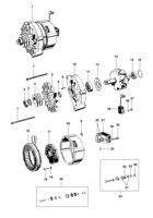 Sistema eléctrico del motor Chevrolet Utilitários 85/96 Alternador - Bosch