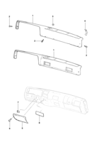 Acabamento interno Chevrolet Utilitários 85/96 Cobertura e componentes do painel de instrumentos