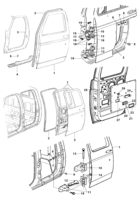 Carrocaria Chevrolet Utilitários 85/96 Porta dianteira, traseira e componentes